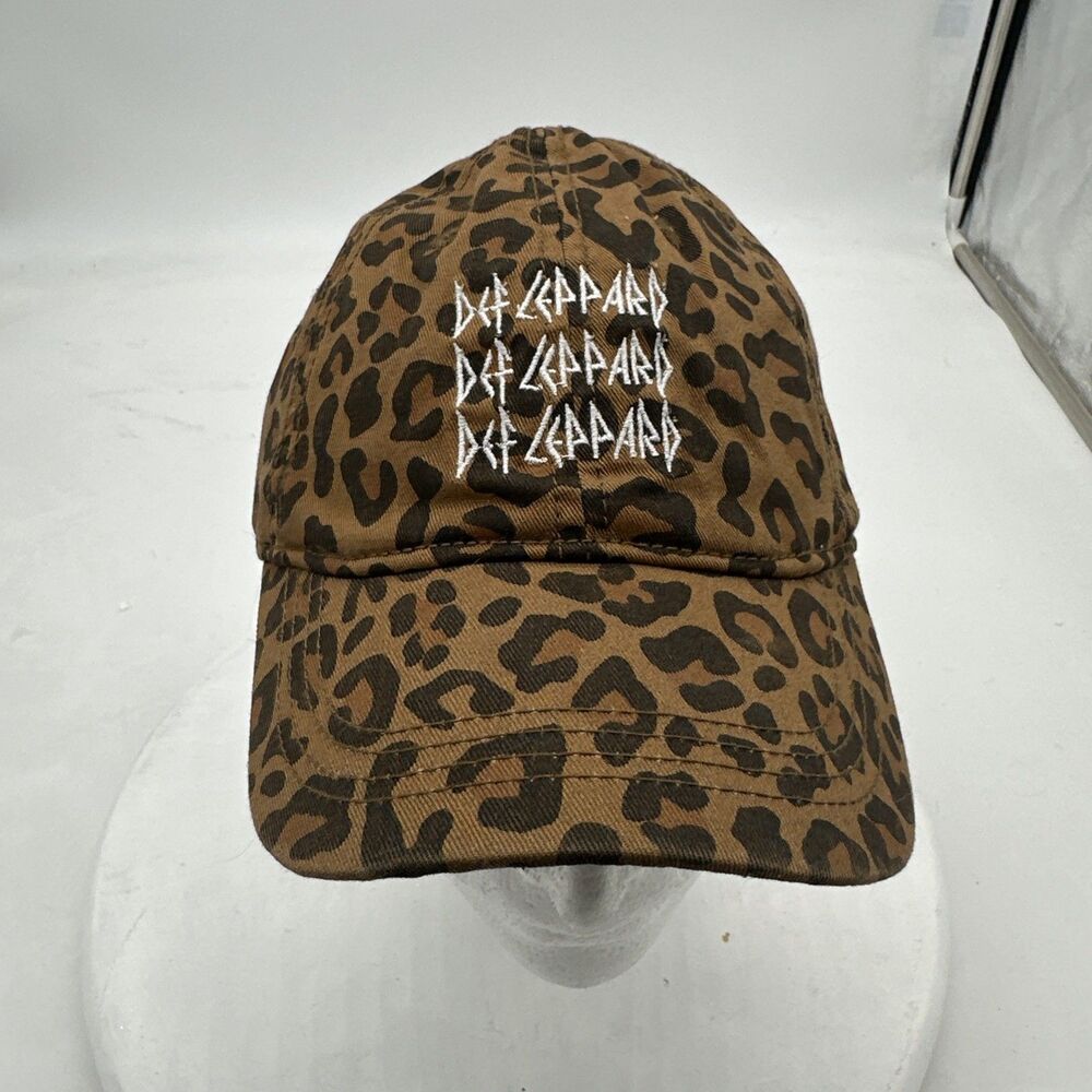 DEF LEPPARD Hat Cap Leopard Print Rock Band Adjustable Cheetah Bludgeon Riffola